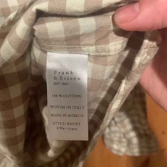 Frank & Eileen Tan Checkered Button Down Shirt - Picture 8 of 11